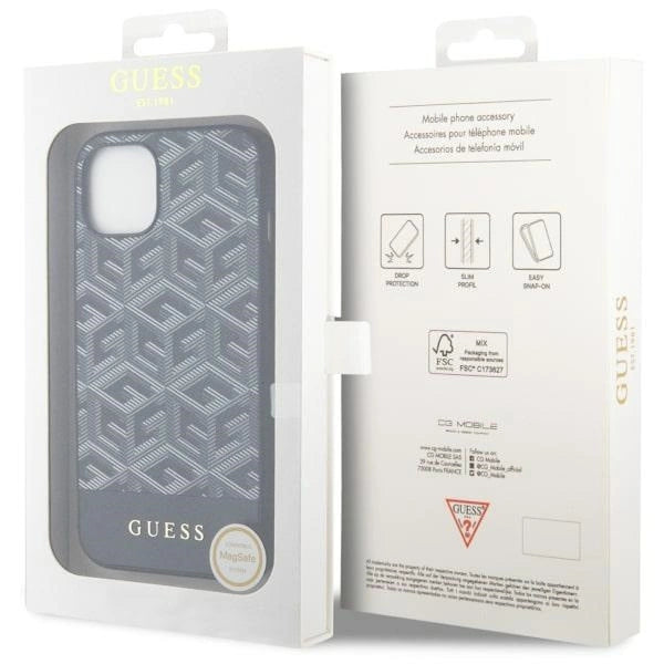 Guess GUHMP14SHGCFSEK iPhone 14 6.1" sort/sort hardcase GCube Stripes MagSafe