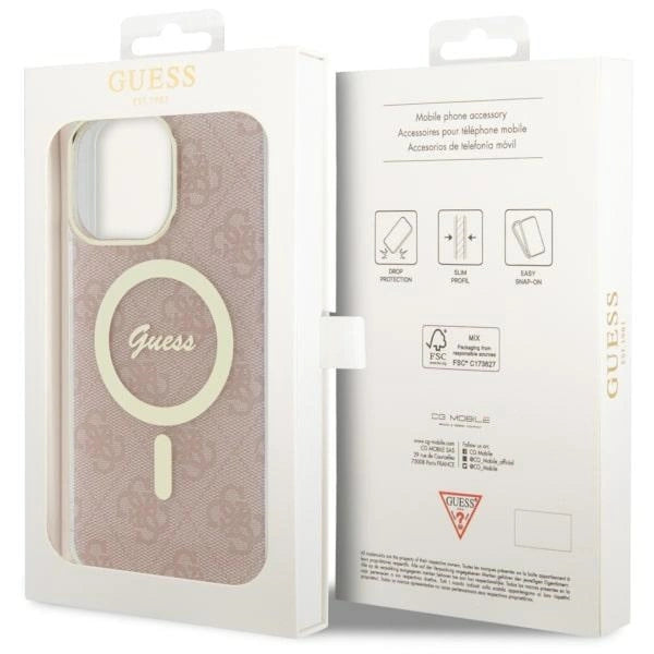 Guess 4G MagSafe-hylster til iPhone 14 Pro Max - pink
