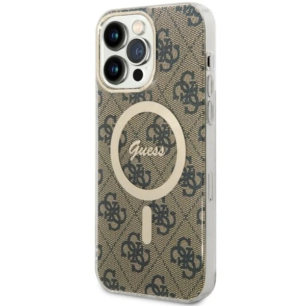 Guess GUHMP14XH4STW iPhone 14 Pro Max 6.7" brun/brun hardcase 4G MagSafe
