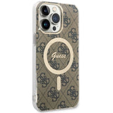 Guess GUHMP14XH4STW iPhone 14 Pro Max 6.7" brun/brun hardcase 4G MagSafe