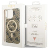 Guess GUHMP14XH4STW iPhone 14 Pro Max 6.7" brun/brun hardcase 4G MagSafe