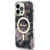 Guess GUHMP14XHCFWSK iPhone 14 Pro Max 6.7" sort/sort hardcase Flower MagSafe