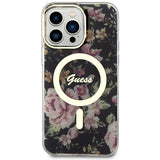 Guess GUHMP14XHCFWSK iPhone 14 Pro Max 6.7" sort/sort hardcase Flower MagSafe