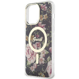 Guess GUHMP14XHCFWSK iPhone 14 Pro Max 6.7" sort/sort hardcase Flower MagSafe