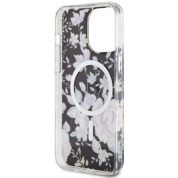 Guess GUHMP14XHCFWSK iPhone 14 Pro Max 6.7" sort/sort hardcase Flower MagSafe