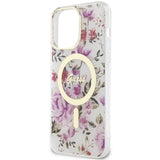Guess GUHMP14XHCFWST iPhone 14 Pro Max 6.7" gennemsigtige hardcase Flower MagSafe
