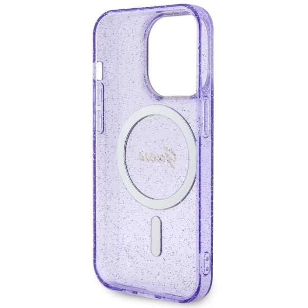 Guess GUHMP14XHCMCGU iPhone 14 Pro Max 6.7" lilla/lila hardcase Glitter Gold MagSafe