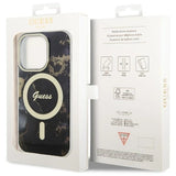 Guess GUHMP14XHTMRSK iPhone 14 Pro Max 6.7" sort/sort hardcase Golden Marble MagSafe