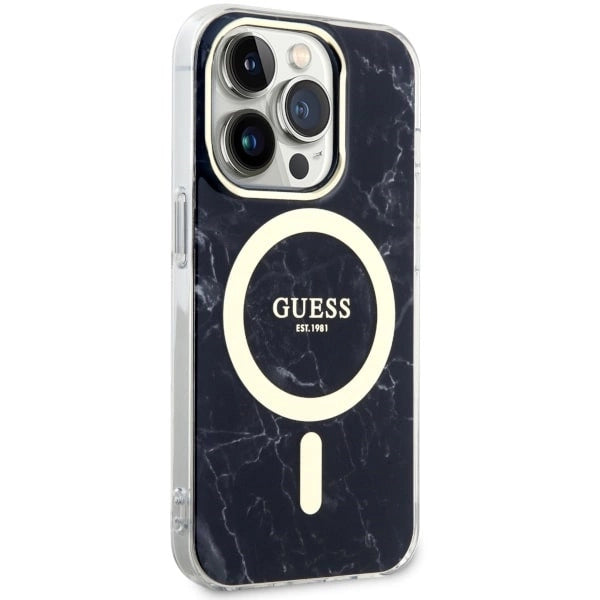 Guess GUHMP14XPCUMAK iPhone 14 Pro Max 6.7" sort/sort hardcase Marble MagSafe