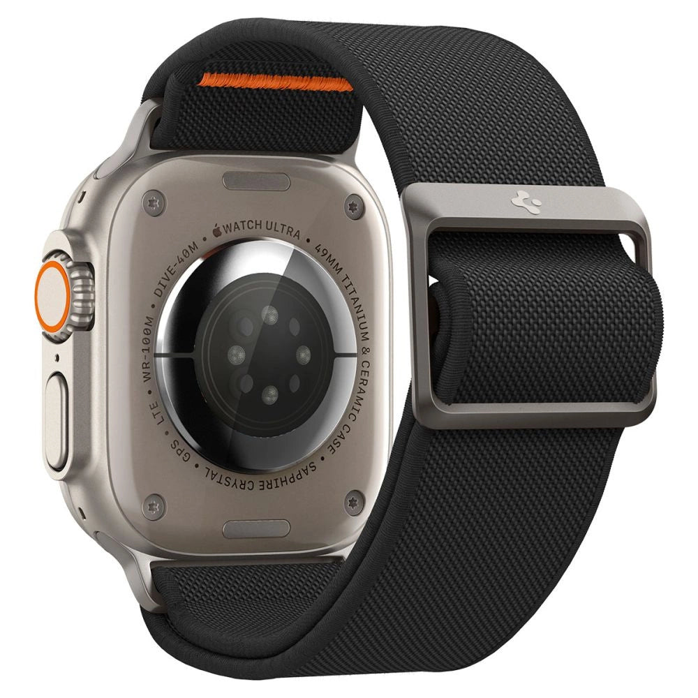 Spigen Fit Lite Ultra Strap til Apple Watch 4/5/6/7/8/9/SE/Ultra (42/44/45/49 mm) - sort
