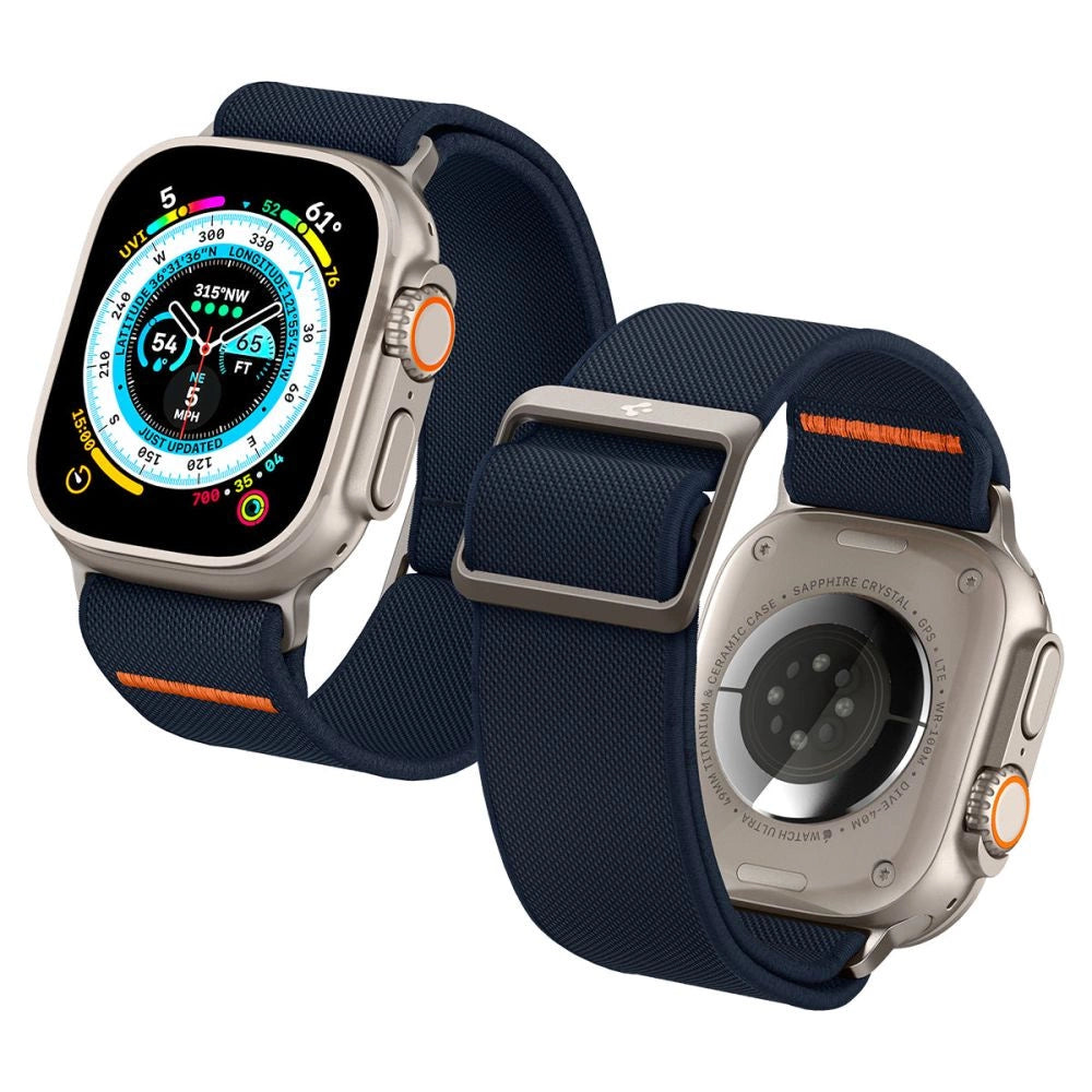 Spigen Fit Lite Ultra Strap til Apple Watch 4/5/6/7/8/9/SE/Ultra (42/44/45/49 mm) - Navy Blue