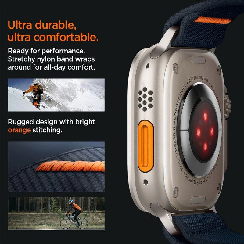 Spigen Fit Lite Ultra Strap til Apple Watch 4/5/6/7/8/9/SE/Ultra (42/44/45/49 mm) - Navy Blue