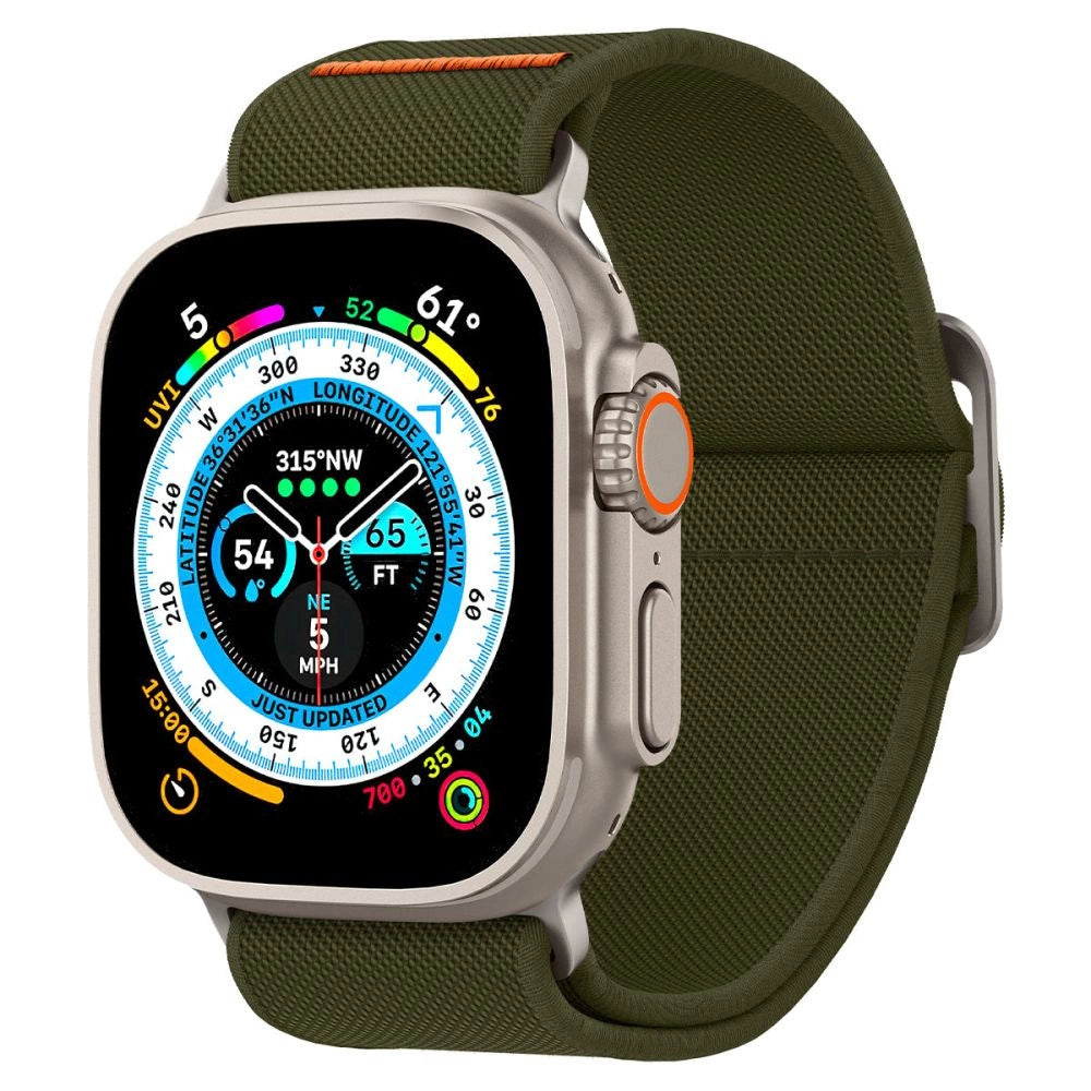 Spigen Fit Lite Ultra Strap til Apple Watch 4 / 5 / 6 / 7 / 8 / SE / Ultra (42/44/45/49 mm) - Grøn