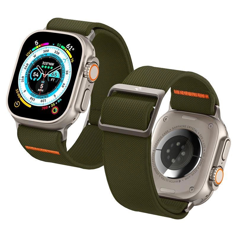 Spigen Fit Lite Ultra Strap til Apple Watch 4 / 5 / 6 / 7 / 8 / SE / Ultra (42/44/45/49 mm) - Grøn