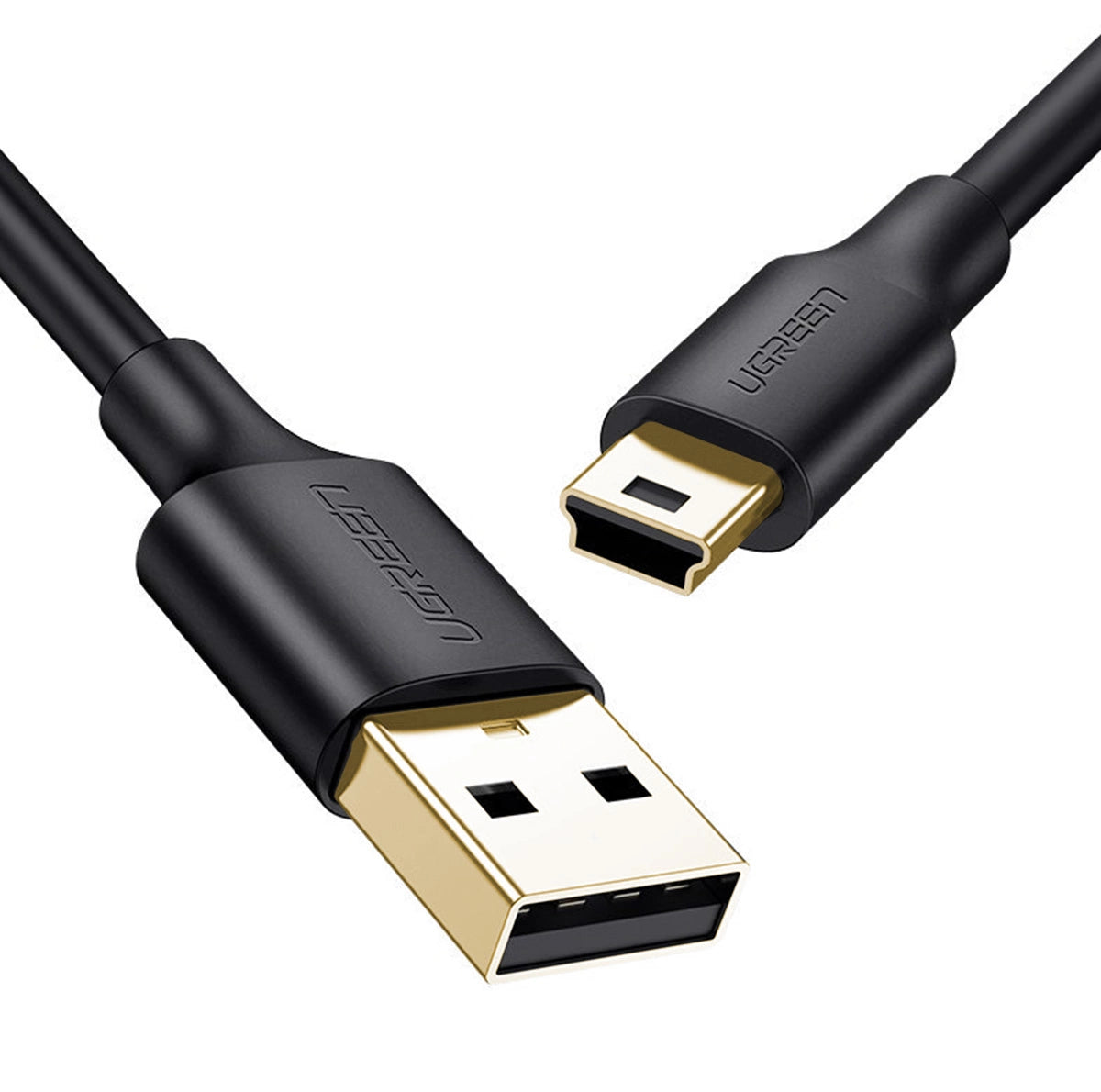 Grøn USB-kabel - mini USB 480 Mbps 1 m sort (US132 10355)