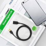Ugreen kabelforlængelseskabel USB 3.0 (kvindelig) - USB 3.0 (mandlig) adapter 1m sort (10368)