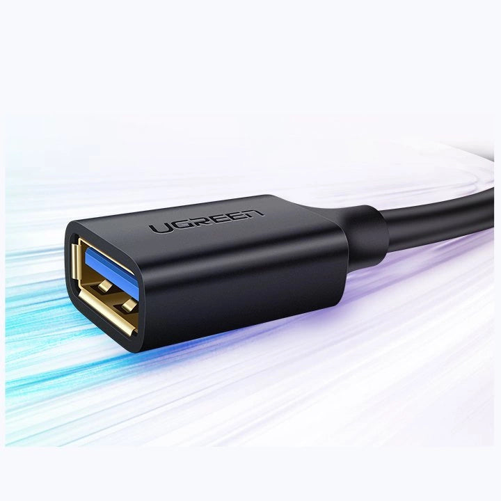 Ugreen kabelforlængelseskabel USB 3.0 (kvindelig) - USB 3.0 (mandlig) adapter 1m sort (10368)