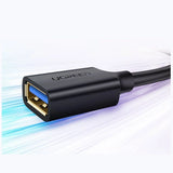 Ugreen kabelforlængelseskabel USB 3.0 (kvindelig) - USB 3.0 (mandlig) adapter 1m sort (10368)