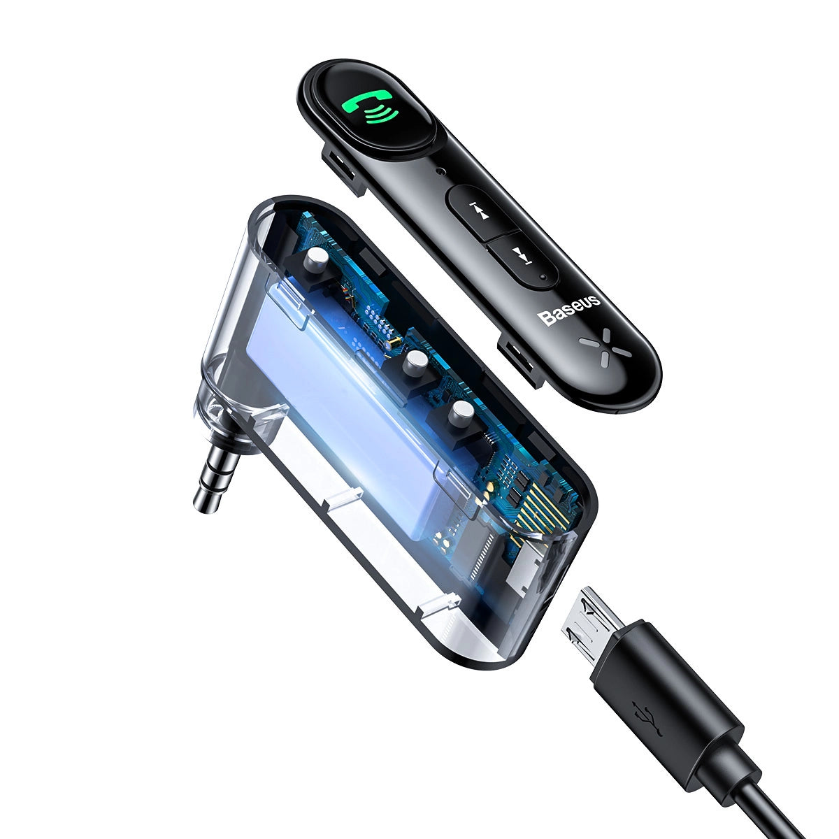 Baseus BSBA-02 (Overseas Edition) Bluetooth AUX-sender - sort