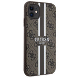 Guess GUHMN61P4RPSW iPhone 11 / Xr brun/brun hardcase 4G Printed Stripes MagSafe