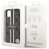 Guess GUHMN61P4RPSW iPhone 11 / Xr brun/brun hardcase 4G Printed Stripes MagSafe
