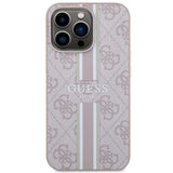 Guess GUHMP13LP4RPSP iPhone 13 Pro / 13 6.1" pink/pink hardcase 4G Printed Stripes MagSafe