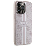 Guess GUHMP13LP4RPSP iPhone 13 Pro / 13 6.1" pink/pink hardcase 4G Printed Stripes MagSafe