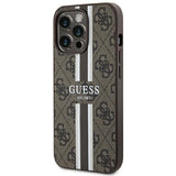 Guess GUHMP13LP4RPSW iPhone 13 Pro / 13 6.1" brun/brun hardcase 4G Printed Stripes MagSafe