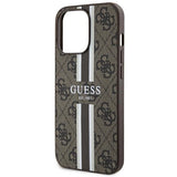 Guess GUHMP13LP4RPSW iPhone 13 Pro / 13 6.1" brun/brun hardcase 4G Printed Stripes MagSafe