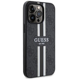 Guess GUHMP13XP4RPSK iPhone 13 Pro Max 6.7" sort/sort hardcase 4G Printed Stripes MagSafe