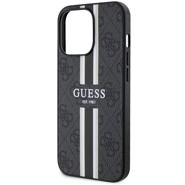 Guess GUHMP13XP4RPSK iPhone 13 Pro Max 6.7" sort/sort hardcase 4G Printed Stripes MagSafe