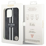 Guess GUHMP13XP4RPSK iPhone 13 Pro Max 6.7" sort/sort hardcase 4G Printed Stripes MagSafe