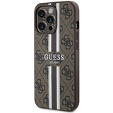 Guess GUHMP13XP4RPSW iPhone 13 Pro Max 6.7" brun/brun hardcase 4G Printed Stripes MagSafe