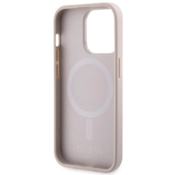 Guess GUHMP14LHGCFSEP iPhone 14 Pro 6.1" pink/pink hårdkasse GCube Stripes MagSafe