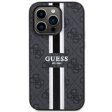 Guess GUHMP14LP4RPSK iPhone 14 Pro 6.1" sort/sort hardcase 4G Printed Stripes MagSafe