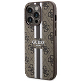 Guess GUHMP14LP4RPSW iPhone 14 Pro 6,1" brun/brun hardcase 4G Printed Stripes MagSafe