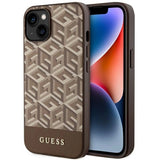 Guess GUHMP14MHGCFSEW iPhone 14 Plus 6.7" brun/brun hard case GCube Stripes MagSafe
