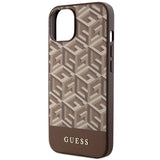 Guess GUHMP14MHGCFSEW iPhone 14 Plus 6.7" brun/brun hard case GCube Stripes MagSafe