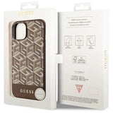 Guess GUHMP14MHGCFSEW iPhone 14 Plus 6.7" brun/brun hard case GCube Stripes MagSafe