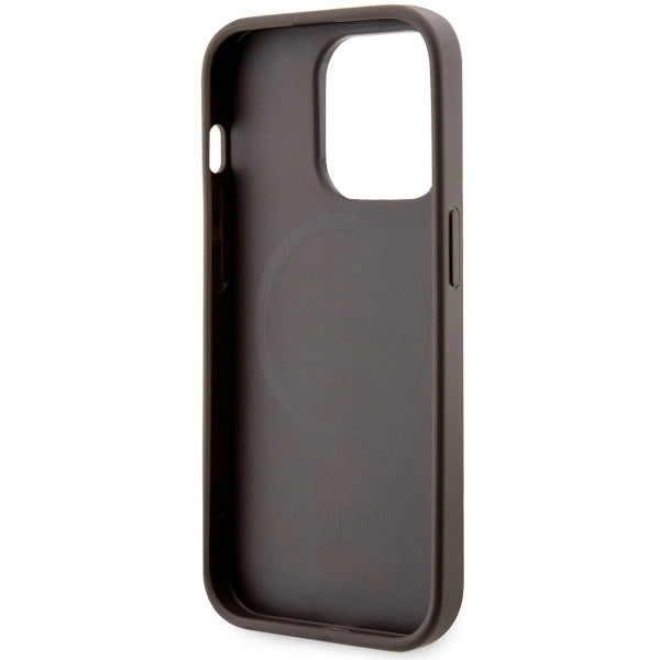 Guess GUHMP14XHGCFSEW iPhone 14 Pro Max 6,7" brun/brun hårdkasse GCube Stripes MagSafe