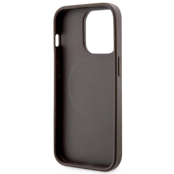 Guess GUHMP14XP4RPSW iPhone 14 Pro Max 6.7" brun/brun hardcase 4G Printed Stripes MagSafe