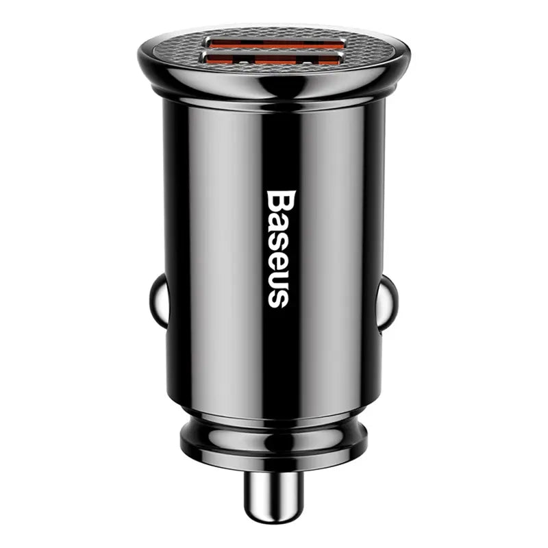 Baseus Circular 2xUSB QC3.0 5A 30W biloplader (sort)