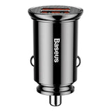 Baseus Circular 2xUSB QC3.0 5A 30W biloplader (sort)