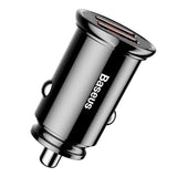 Baseus Circular 2xUSB QC3.0 5A 30W biloplader (sort)