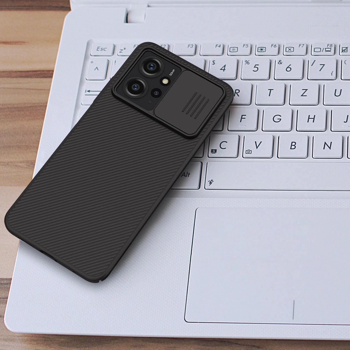 Xiaomi Redmi Note 12 Armored Case med Nillkin CamShield Case - sort
