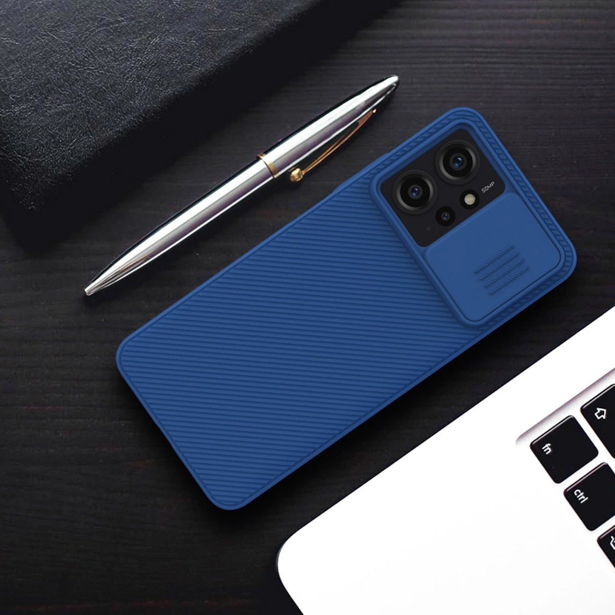 Xiaomi Redmi Note 12 Armored Case med Nillkin CamShield Case - sort