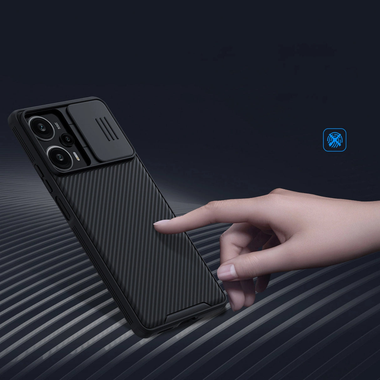 Xiaomi Redmi Note 12 Turbo / Xiaomi Poco F5 Armored Case med Nillkin CamShield Pro Case - sort