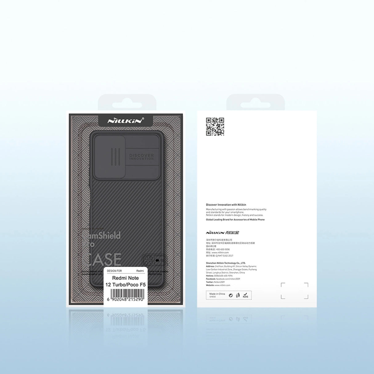Xiaomi Redmi Note 12 Turbo / Xiaomi Poco F5 Armored Case med Nillkin CamShield Pro Case - sort
