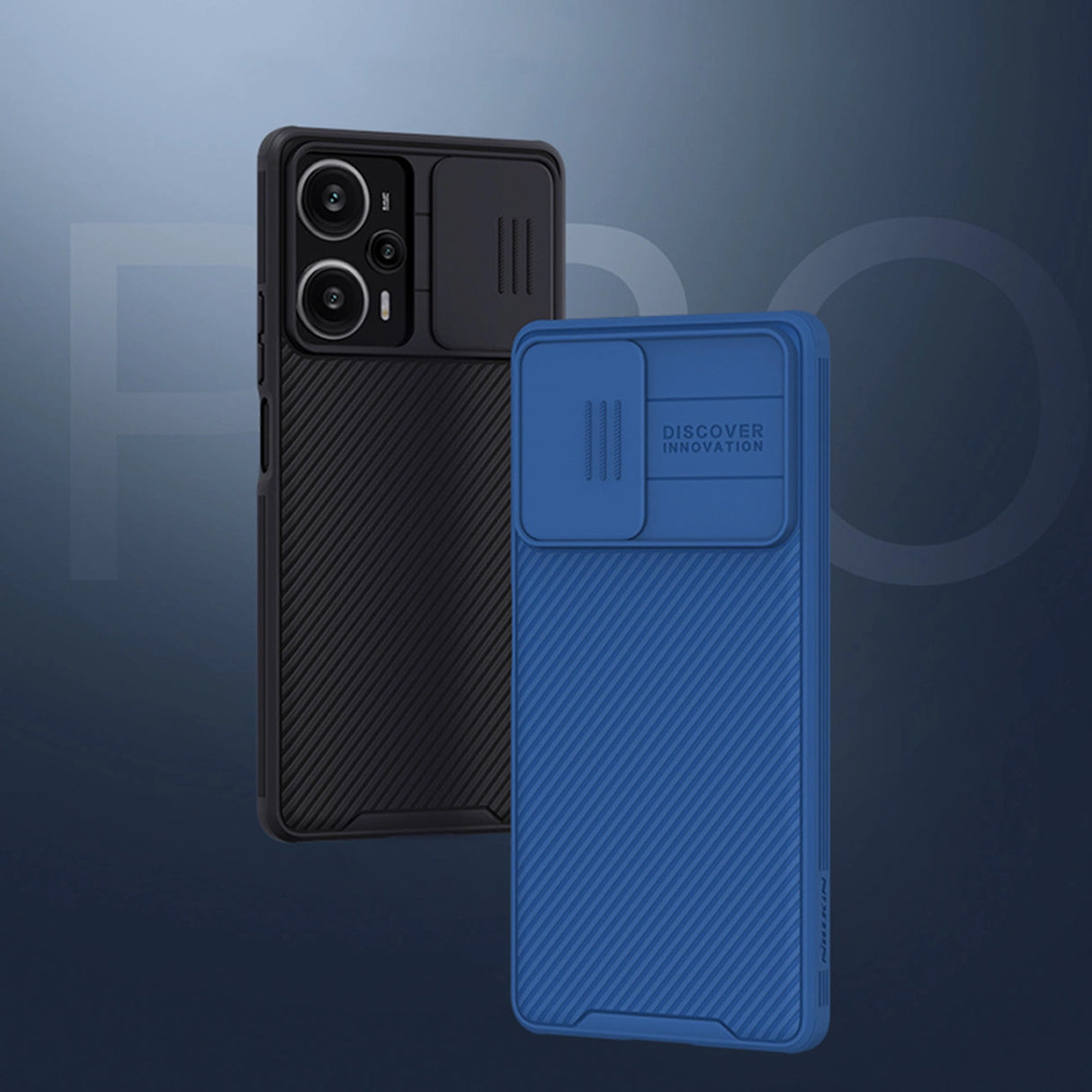 Xiaomi Redmi Note 12 Turbo / Xiaomi Poco F5 Armored Case med Nillkin CamShield Pro Case - sort