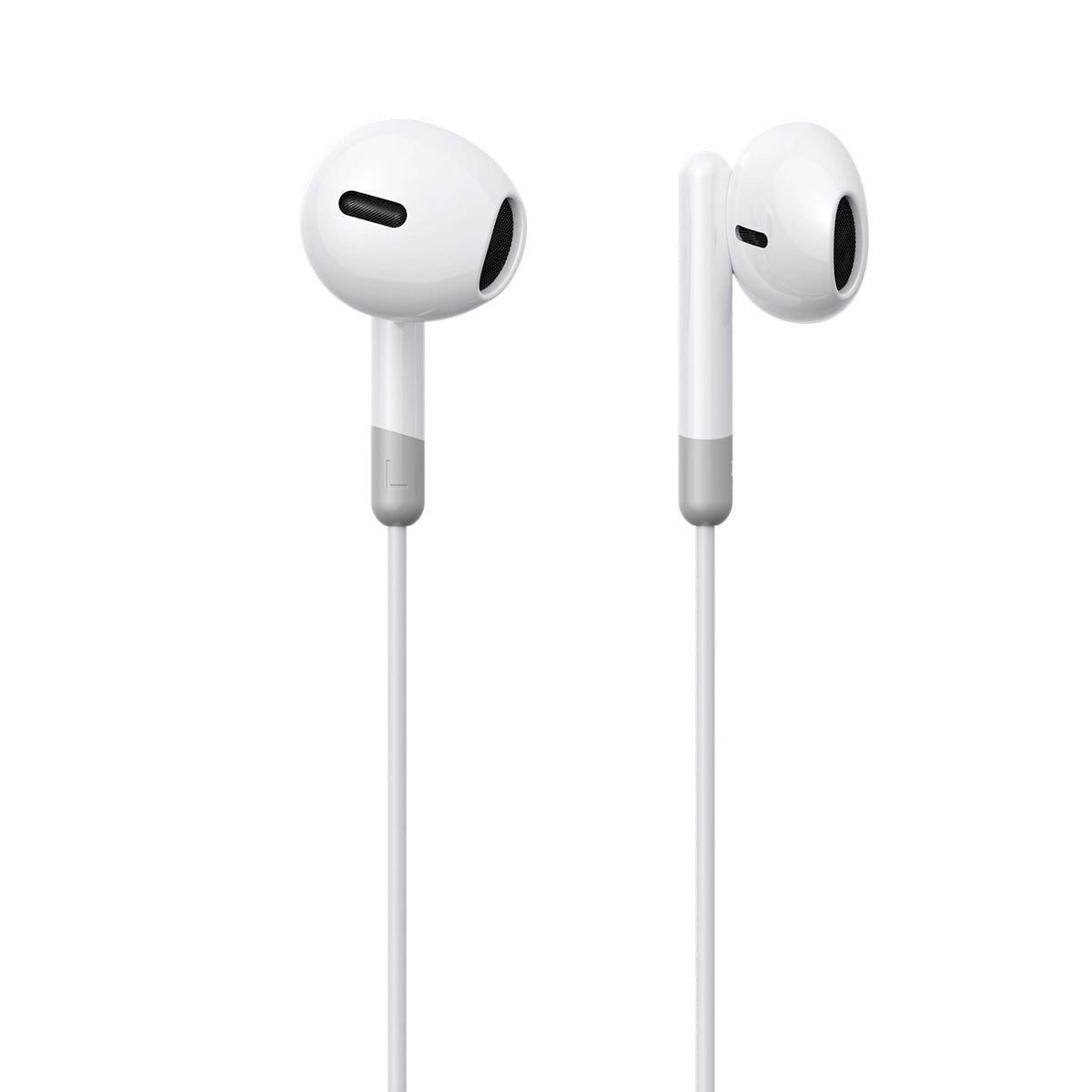 Joyroom JR-EW01 mini-headphones med fjernbetjening - hvid